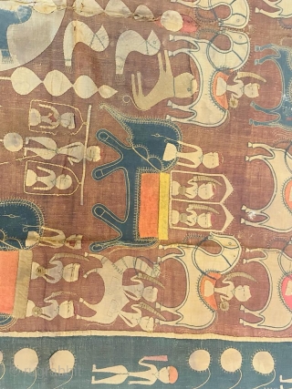 Antique Kanduri Cloth Applique Presented by Pilgrims as an offering at the grave of the muslim prince Sara Masoud in Varley , uttar Pradesh, India.        