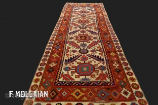 Lovely Antique Persian Kurdo Rug, ca. 1900,

242 × 86 cm (7' 11" × 2' 9"),                  