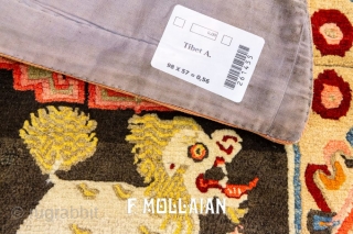 Antique Tibetan Saddle Rug with Fu-Dog Motif, 19th Century

98 × 57 cm (3' 2" × 1' 10")

An interesting and special piece.            