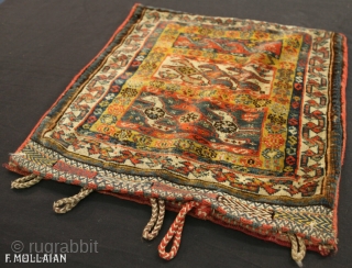 Square Antique Persian Kashkuli Rug, ca. 1880
55 × 52 cm (1' 9" × 1' 8")
                  