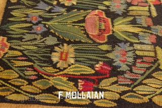 Multi-color Foral Rollakan Swedish Textile, 1900-1920,
37 × 36 cm (1' 2" × 1' 2"), 

For fast and quick reply send us a message Via WhatsApp: 0039 388 498 6057 or Via email:  ...