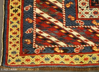 Beautiful Antique Caucasian All-over (stylized bothe) Ghenge Rug, ca. 1880
360 × 110 cm (11' 9" × 3' 7")               