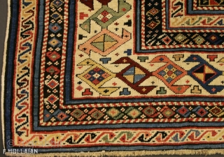 Beautiful Antique Caucasian Daghestan Rug, ca. 1920

275 × 135 cm (9' 0" × 4' 5")                  