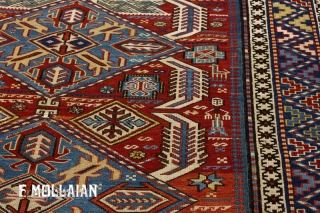 Caucasian Antique Sumak with Red Field , 19th Century

252 × 121 cm (8' 3" × 3' 11")
                