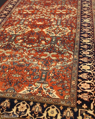 Beautiful Antique Persian Saruk Farahan Rug, ca. 1920,

205 × 137 cm (6' 8" × 4' 5")

GOOD BARGAIN FOR LIMITED TIME.

The brick-red field with overall design of stylised likes medallions, short columns and  ...