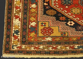 This is an antique Khila rug woven in the Caucasus mountains during the end of the 19th century circa 1880 and measures 173x 123CM in size. the field is designed with three  ...