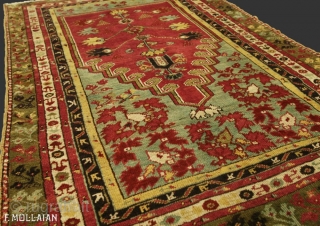 Beautiful Antique Turkish Mogiur Rug, ca. 1880

161 × 107 cm (5' 3" × 3' 6")                  