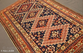 Lovely Antique Caucasian Shirvan Rug, 1880-1900,

150 × 104 cm (4' 11" × 3' 4"),

The price for Extra EU citizens/UE Companies: €1,598.36.
            