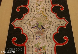 A Pair of Small Antique Silk Chinese Textiles, ca. 1900

76 × 31 cm (2' 5" × 1' 0")               