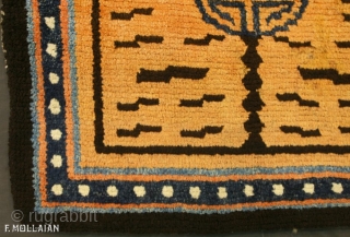 Lovely Small Antique Tibetan Meditation Rug, 1880-1900

69 × 67 cm (2' 3" × 2' 2")
                  