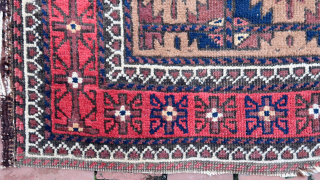 Antique Baluch Rug-- approx 32 × 43” 

Light camel ground with soft colors and interesting abrash. Possibly Torbat-e-Jam, Khorasan province, northeast Persia.

Ex James Douglas personal collection. Mr. Douglas was a scholar and  ...