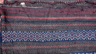 Large Weft Float Baluch Bag--approx 27 × 32”

Complete bag; so finely wrought it dazzles (in person). Likely Khorosan.

Ex James Douglas personal collection. Mr. Douglas was a scholar and aficionado of Mideast tribal  ...