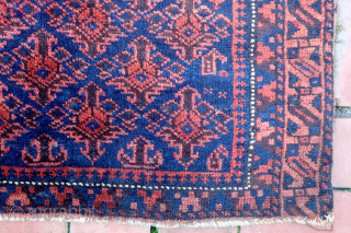 Timuri Baluch Bag Face-- approx 26 × 27”

Afghan border and running dog kelim. Possibly Khorasan.

Ex James Douglas personal collection. Mr. Douglas was a scholar and aficionado of Mideast tribal weaving. His research  ...