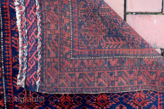 Timuri Baluch Bag Face-- approx 26 × 27”

Afghan border and running dog kelim. Possibly Khorasan.

Ex James Douglas personal collection. Mr. Douglas was a scholar and aficionado of Mideast tribal weaving. His research  ...