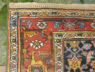 Bidjar Gallery Runner-- 4 ft 5 in x 15 ft 2 in. Wool foundation. Classic Bidjar design and colors; it fluctuates from single to double weft throughout... so call it what you  ...