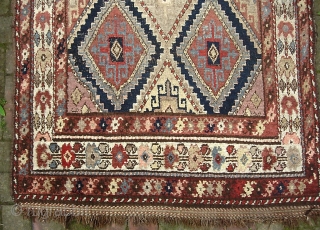 Kurd (?) Runner-- 3 ft 6 in x 13 ft 9 in. Really unique floppy old thing on wool foundation. Shows some wear in the center but pretty innocuous because of the  ...