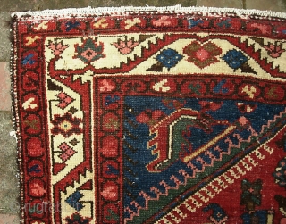 Runner-- 3 ft 9 x 11 ft 10 in. Nice honest west Persian Village rug. A few white dots mainly on one end. Otherwise good and solid. Call me for concise in  ...