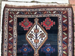 Veramin Zaronim--  4 ft 3 in x 8 ft. Bags and pushtis are more abundant. Older tribal Veramins are rarely seen in this size. Very nice older piece with abundant abrashes.  ...