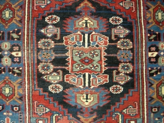 Bahktiari 4 ft 1 in x 5 ft 8 in. Beautiful old thing with knockout colors.  $20 UPS to Lower 48.  Check out recent finds @ http://www.montaine-antiques.com/oriental-rugs/    