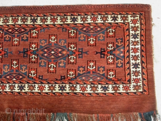 Yomud 17 x 41 inches. Honest early in piece in fine condition. $20 UPS to Lower 48.  Check out recent finds @ http://www.montaine-antiques.com/oriental-rugs/         