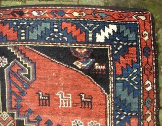 Tribal. 3 ft 11 x 5 ft 7 inches. Maybe Bahktiari? Charming early rug. $25 ups to lower 48.              