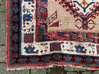 Serab--approx 3.3 x 5.3-- It's rare to find one in scatter size-- especially one with such terrific colors. Hugely decorative and useful size. Excellent condition. Call me for detailed in hand condition  ...