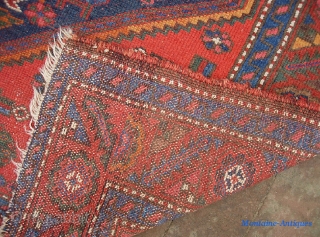 Persian Rug on Wool-- 4 ft 7  inches x 6 ft 5 inches. You might call it Malayer-- but being on wool foundation its probably safer to just call it Kurd.  ...