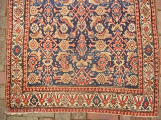 Malayer Gallery Runner -- 3 ft 8 x 11 ft 3 inches. Old Rug maybe turn of the century give or take. Old Fereghan design w/ soft, muted colors and floppy feel.  ...