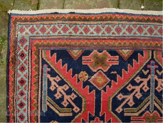 Hamadan. 3 ft 8 in x 6 ft 6 inches. West Persian village rug. Very cool; very interesting design. Genuinely old and a little bit thin-- but very decorative. $20 shipping to  ...