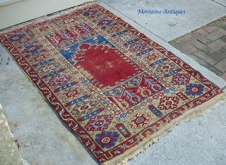 Old Turkish Konia, 3 ft 8 x 5 ft 4 inches. So called Konia-Ladik (I guess because of the tulip motifs). You can fit what I know about Turkish rugs on the  ...