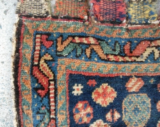 Fun little  Afshar bag face, 17 by 22 inches. 19th century. Cute little birds and great natural color.  Fraying and some moth damage here and there mainly border.  $10  ...