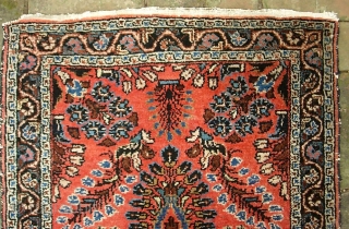 Hamadan Pushti. 2 ft 0 in x 2 ft. 11 inches. Classic art deco/ Lilihan design.  Weave is akin to Mehriban. Decorative little rug. Useful size. Condition excellent. $15 for UPS  ...