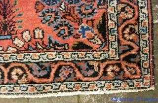 Hamadan Pushti. 2 ft 0 in x 2 ft. 11 inches. Classic art deco/ Lilihan design.  Weave is akin to Mehriban. Decorative little rug. Useful size. Condition excellent. $15 for UPS  ...