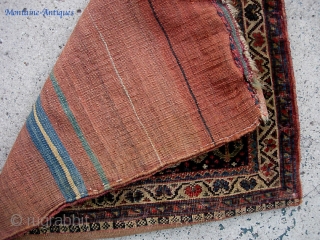 Old old Qashqai bag. 24 by 26 inches very fine weave. As found                    