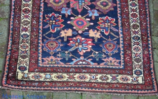 Hamadan Runner. 3 ft 6 in x 13 ft 1 in. Beautiful mina khani with great vegetable colors. Thick, plush, very good condition. $35 for UPS shipping, lower 48.    