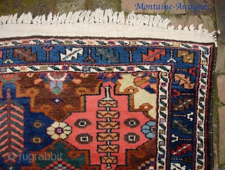 Bahktiari-Chahar Mahal-- 4 ft 3 inches x 7 ft 2 inches. Ridiculously vibrant pallet. Not perfect but pretty darned good condition with thick pile overall and original ends.  Approx $25 For  ...