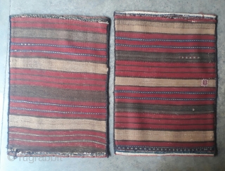 Pair of antique balochi balishts with vegetable dyes and very rich colors. Each size 80x56 cm                 
