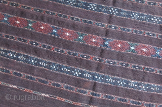 Turkmen Yomud tribal kilim chuval with original backing and side strap, Circa 1900 size : 43" X 31" - 110 cm X 80 cm         