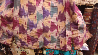 Turkmen farange (paranja) ikat costume.                            