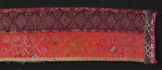 Karakalpak collar. Silk embroidery on broadcloth.                           