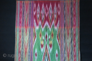 Iran Yazd silk ikat. traditional tree design. Great condition with silk facing. hanging silk loops are still on. Circa 1900-1920. Size : 77" X 46" - 195 cm X 117 cm  