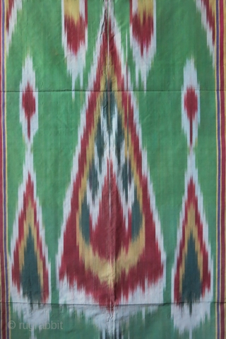 Iran Yazd silk ikat. traditional tree design. Great condition with silk facing. hanging silk loops are still on. Circa 1900-1920. Size : 77" X 46" - 195 cm X 117 cm  