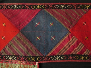 Turkmen camel trapping fragment. Size: 24" x 60" - 60 cm x 152 cm.                   