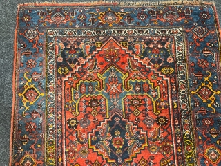 Colorful antique Persian Bidjar Gerrus rug from an old German estate. This rug is woven on a wool foundation, this indicates its high age. Size circa 158x107cm / 5’2ft by 3’5ft   ...