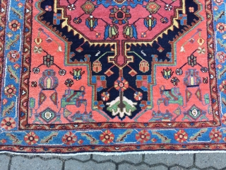 Antique Persian Malayer rug, size: 155x110cm / 5'1''ft x 3'6''ft                       