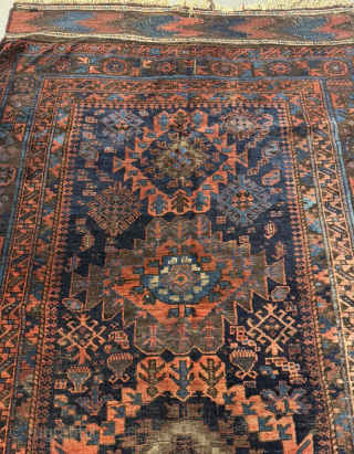 Very nice antique Baluch rug with silk highlights. Size: circa 190x127cm / 6’3ft by 4’2ft http://www.najib.de                 