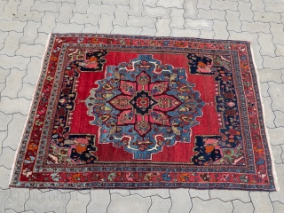 Antique Persian Bidjar rug, size: 150x110cm / 5ft x 3'6''ft                       