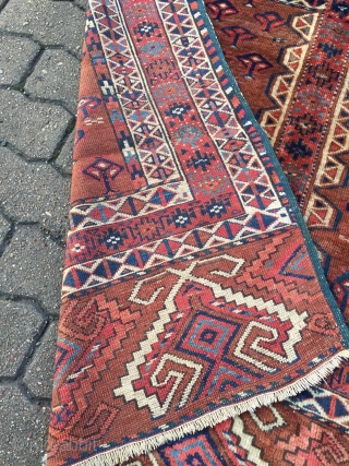 Antique Turkmen Yomud Ensi, size:  170x130cm / 5'6''ft x 4'3''ft                      