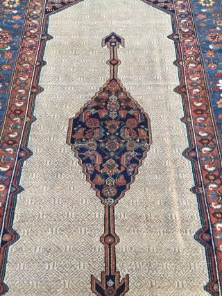 Antique Persian Hamedan carpet with a beautiful camel ground color, very decorative, good condition. Size: ca. 365x210cm / 12ft x 6'9''ft            