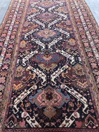 Large antique Caucasian rug, very decorative. Size: 435x210cm / 14'3''ft x 6'9''ft                     